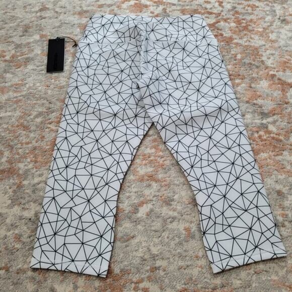 Karma Shattered Glass‎ White Kyla Crop Leggings - Size Large - Picture 5 of 9
